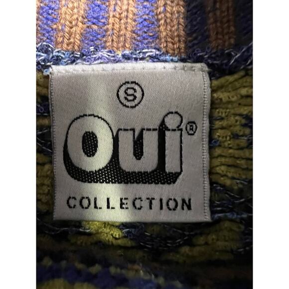 Vintage OUI‎ Wool Blend Ski Sweater - Retro Geometric Pattern - 90’s Fashion - S - Picture 3 of 6
